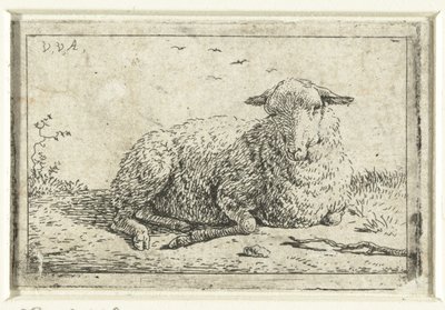 ležící ovce od Adriaen van de Velde