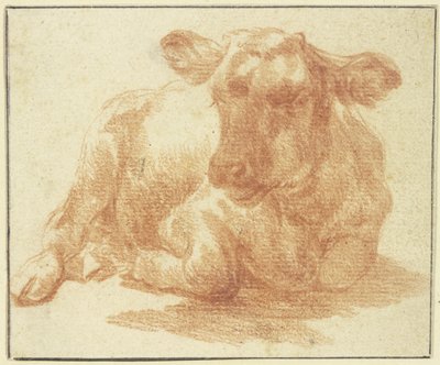 Liegendes Vieh nach rechts od Adriaen van de Velde