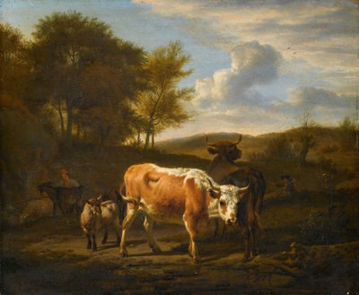 Horská krajina s krávami od Adriaen van de Velde