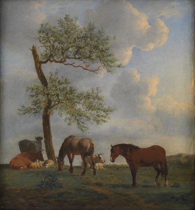 Pastviny s koňmi a dobytkem od Adriaen van de Velde