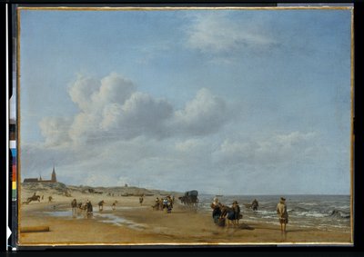 Pláž v Scheveningenu od Adriaen van de Velde