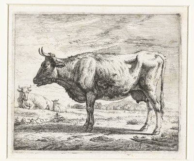 Dvě krávy a ovce Různá zvířata (název série) od Adriaen van de Velde