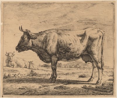 Dvě krávy a ovce od Adriaen van de Velde