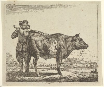 Mladý pastevec s býkem, z různých zvířat, 1659. od Adriaen van de Velde