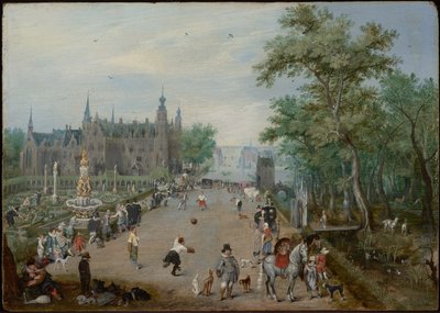 Míčová hra před venkovským palácem od Adriaen van de Venne