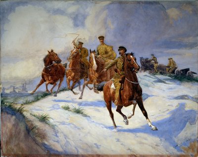 Dělostřelectvo na dunách, Flandry, 1915 od Adrian Jones