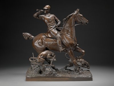 Gone Away - A Hunting Group, cca 1887 (bronz) od Adrian Jones