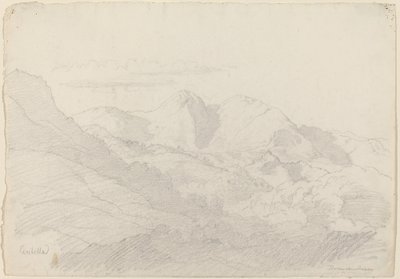 Sabine Hills a Rocca Santo Stefano při pohledu z Civitella od Adrian Ludwig Richter