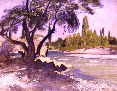 The Durance at Sisteron, Francie (akvarel na papíře) od Adrian Scott Stokes