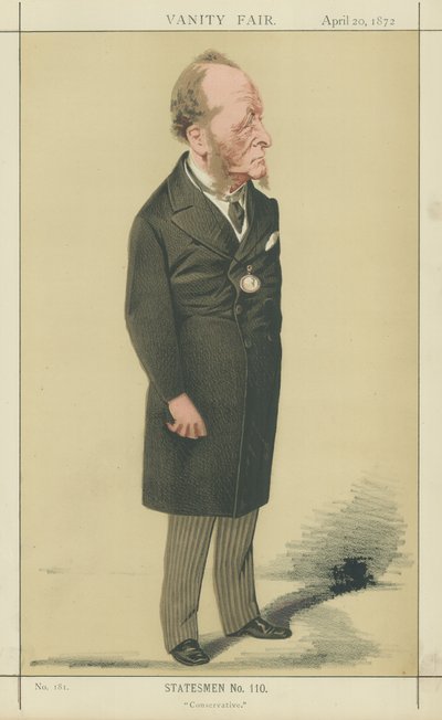Ctihodný Gathorne Hardy (barevná litografie) od Adriano Cecioni