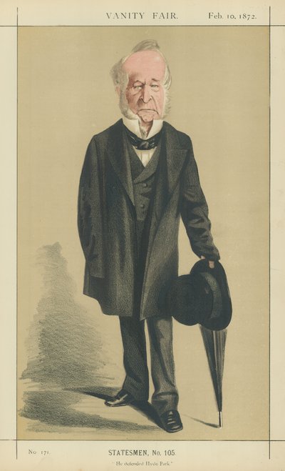 Ctihodný Spencer Horatio Walpole (barevná litografie) od Adriano Cecioni