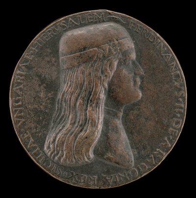 Ferdinand II. Aragonský, zemřel 1496, princ Capua a král Neapole 1495 [avers], 14951496. od Adriano Fiorentino
