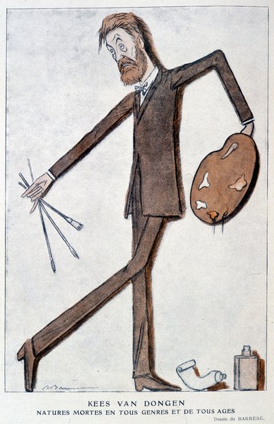 Kreslený film o Kees Van Dongen (1877-1968), francouzském malíři německého původu. Kresba Barrère, ve „“ Fantasio““ z 15. 10. 1921 od Adrien Barrere