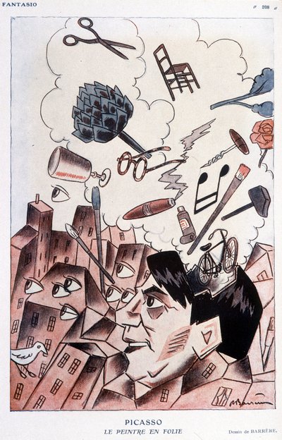Vtipná kresba na Pabla Picassa od Barrère - ve „“ Fantasio “, z 15. 11. 1928. od Adrien Barrere