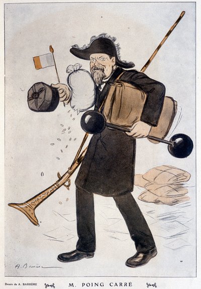 M. Faring Carré (karikatura o Raymondu Poincarém) – od Barrère, ve „“Fantasio“““ z 1.2.1912 od Adrien Barrere