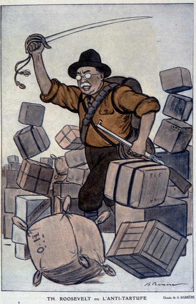 Théodore Roosevelt – od Barrère, ve „“Fantasio““ z 01.09.1915 od Adrien Barrere