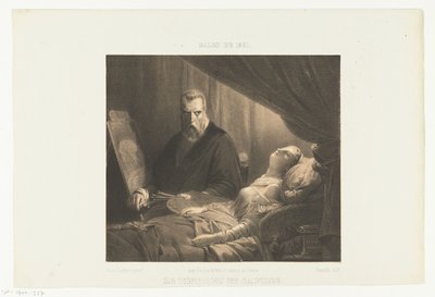 Tintoretto u smrtelné postele své dcery Le Tintoret et sa fille (název na objektu) Salon de 1851 (název série na objektu) od Adrien Canelle