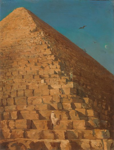 Velká pyramida, Gíza, 1830 nebo později. od Adrien Dauzats
