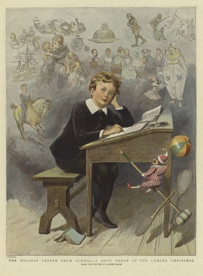 Prázdninový dopis ze školy (barevné lito) od Adrien Emmanuel (after) Marie