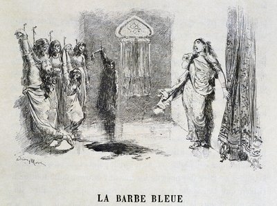 Beard Bleue – v “Les Tales de Fées”” od Charlese Perraulta, ilustrace Adrien Marie od Adrien Emmanuel Marie