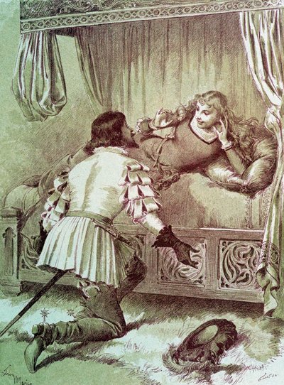 Šípková Růženka – v „Les Contes de Fées““ od Charlese Perraulta, ilustrace Adrien Marie od Adrien Emmanuel Marie