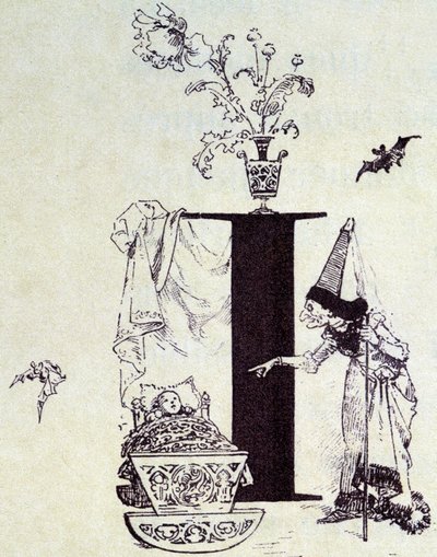 Šípková Růženka – v „Les Contes de Fées““ od Charlese Perraulta, ilustrace Adrien Marie od Adrien Emmanuel Marie