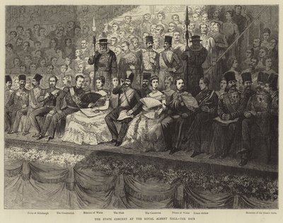 Státní koncert v Royal Albert Hall, Dais od Adrien Emmanuel Marie