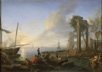 Marina při západu slunce, 1726 od Adrien Manglard