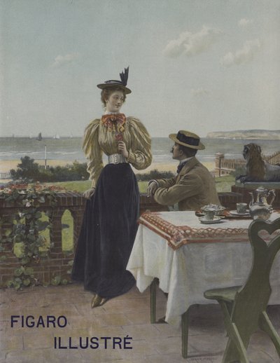 Ve Villers-sur-Mer. Obálka Le Figaro Illustre, červenec 1897 od Adrien Moreau
