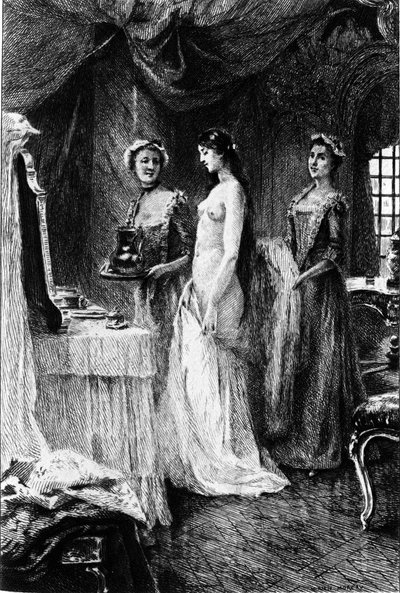Rytina Adriena Moreaua (1843-1906) ilustrující „“Candide““ od Francoise Marie Arouet dit Voltaire (1694-1778). od Adrien Moreau