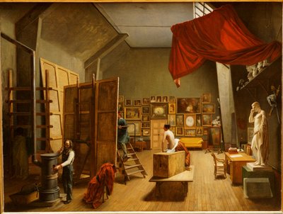 Interiér studia Abel de Pujol od Adrienne Marie Louise Grandpierre Deverzy