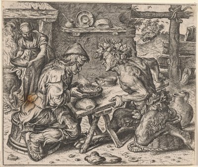 Pohádka o rolníkovi a satyrovi od Egidius  Sadeler (II)