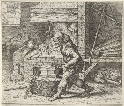 Pohádka o kováři a psovi od Egidius  Sadeler (II)