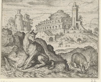 Bajka o vlku a beránkovi od Egidius  Sadeler (II)