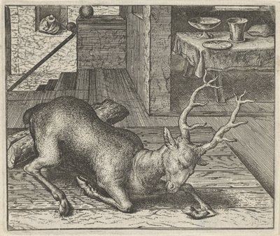 Pohádka o opilém jelenovi od Egidius  Sadeler (II)