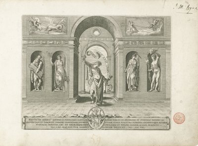 Janus a čtyři roční období Titulní obrázek seriálu o dvanácti měsících Dvanáct měsíců (název série) od Egidius  Sadeler (II)