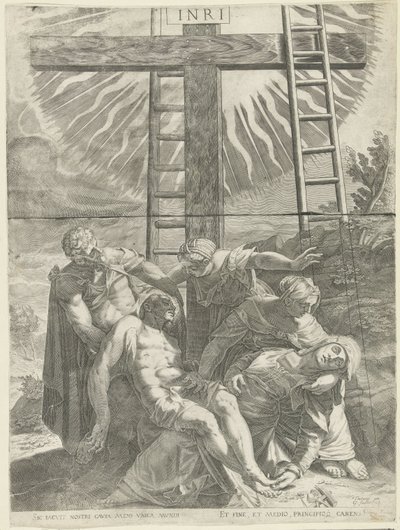 Přebírání kříže od Egidius  Sadeler (II)