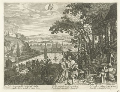 Smět Maivs (název na objektu) Dvanáct měsíců (název série) od Egidius  Sadeler (II)