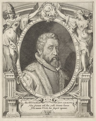 Portrét Maerten de Vos ve věku 60 let od Egidius  Sadeler (II)