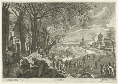 Zima Hymens (název na objektu) The Four Seasons (název série) od Egidius  Sadeler (II)