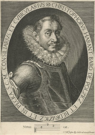 Portrét skladatele Kryštofa Haranta 1564-1621, ca. 1600 od Aegidius Sadeler or Saedeler