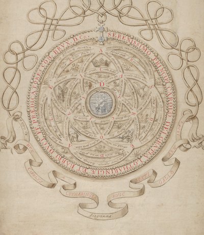 Anagram na počest Karla III., vévody z Lotrinska a Baru, ca. 1595-1605. od Aegidius Sadeler II