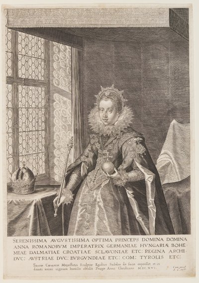 Anna, manželka císaře Matyáše od Aegidius Sadeler II