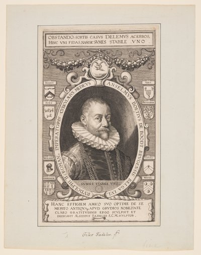 Anselm Boethius de Boodt, lékař Rudolfa II. od Aegidius Sadeler II