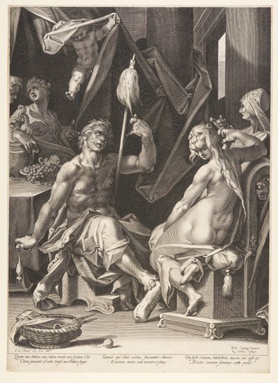 Herkules a Omfalé od Aegidius Sadeler II
