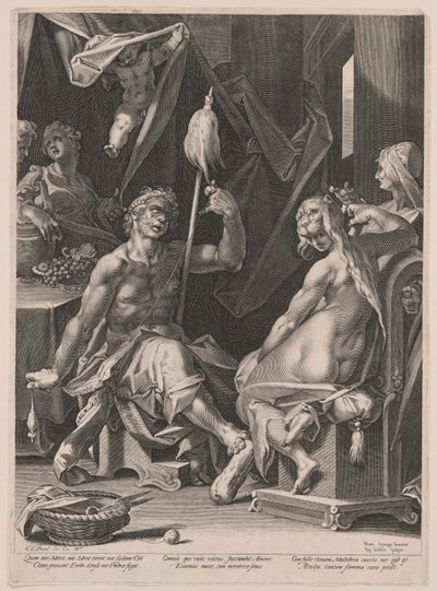 Herkules a Omfalé od Aegidius Sadeler II
