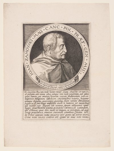 Jan Zamoyski, polský šlechtic, velký korunní kancléř od Aegidius Sadeler II