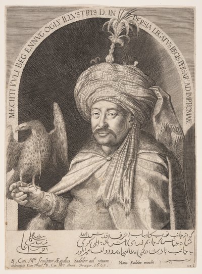 Mechti Kuli Beg (Mehdi Quli Beg), perský velvyslanec v Praze od Aegidius Sadeler II