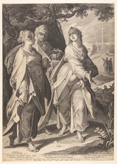 Tři ženy vracející se z hrobky od Aegidius Sadeler II