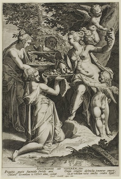 Venuše přijímá dárky od Aegidius Sadeler II